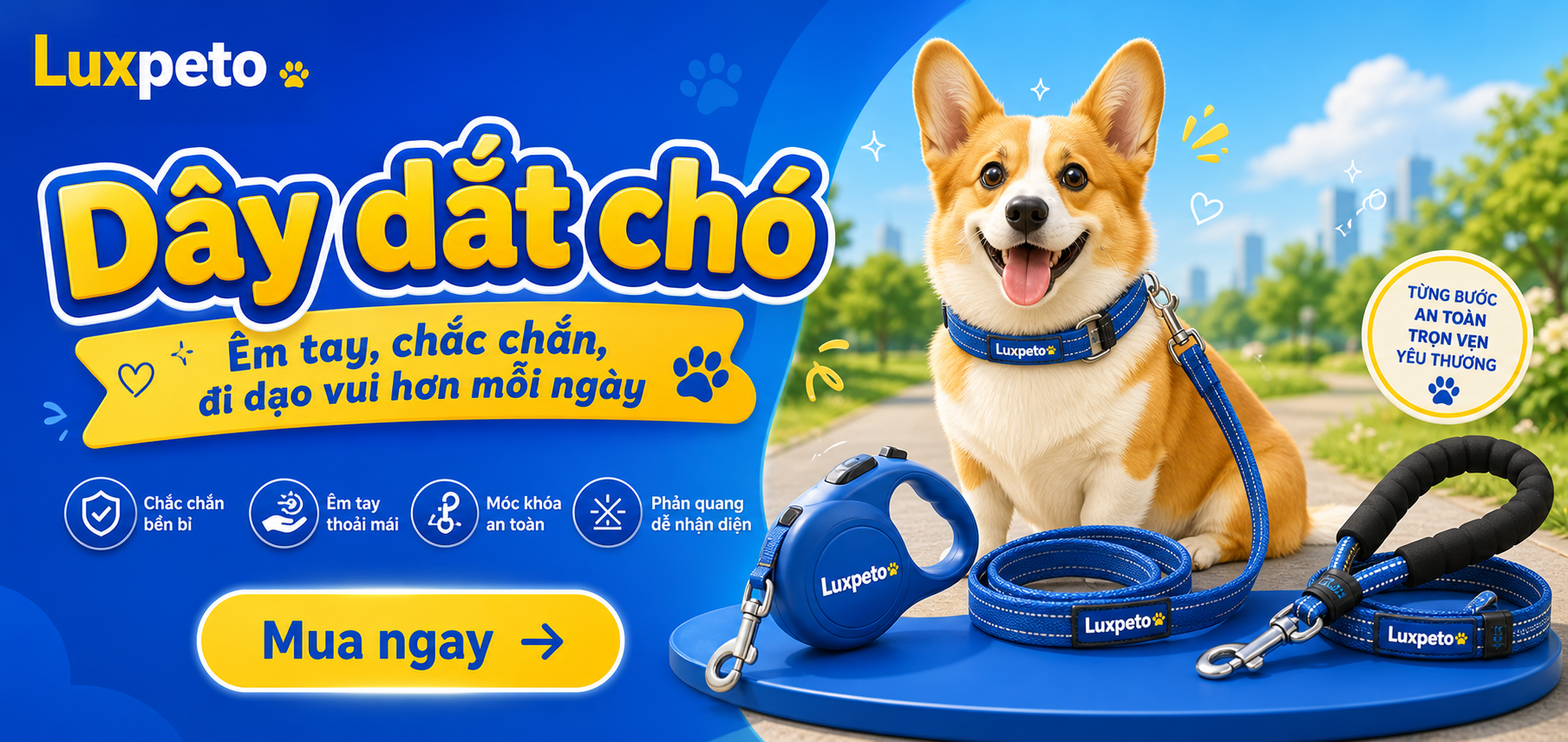 Dây dắt chó Luxpeto